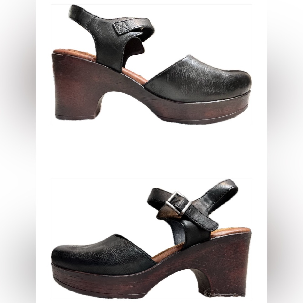 NWT Born Boc Black Natasha Clogs Mary Janes Shoes